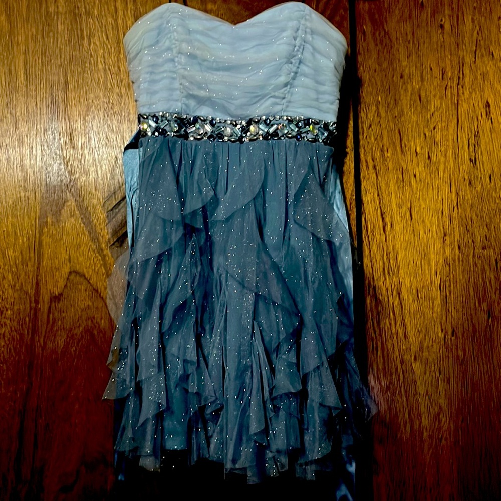 Blue strapless prom/formal dress size 11 woman